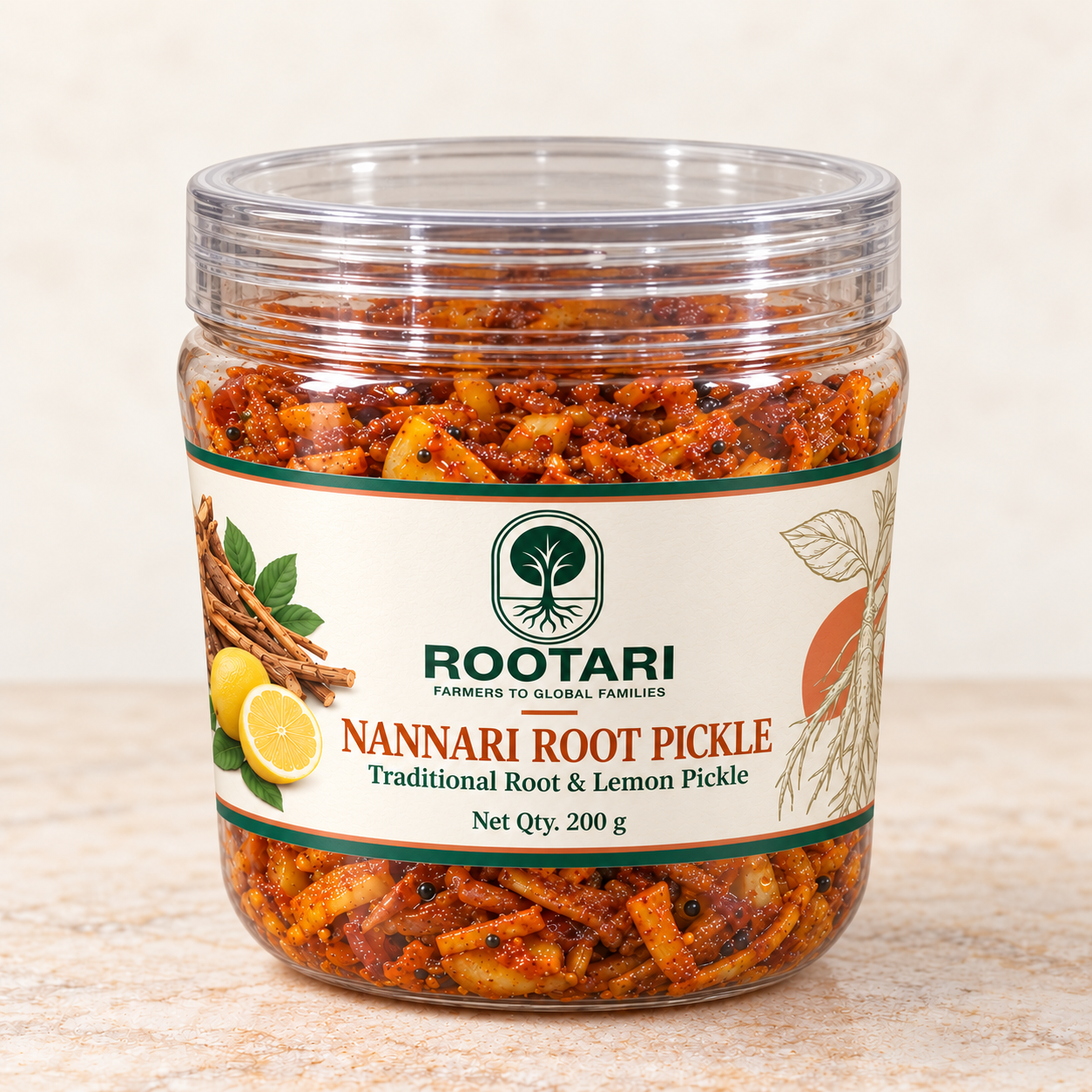 ROOTARI Nannari Root Pickle 200 g transparent jar