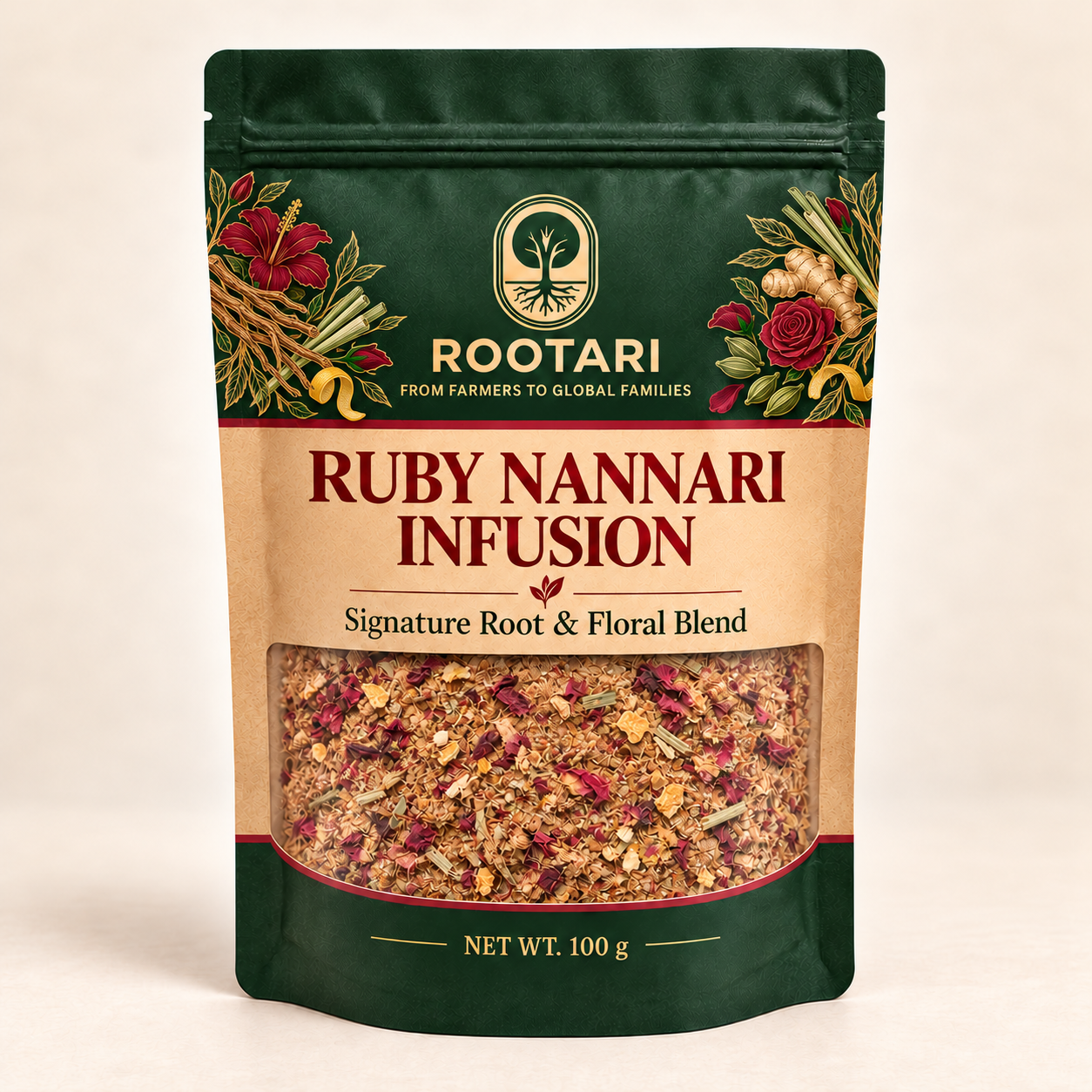 ROOTARI Ruby Nannari Infusion 100 g pouch